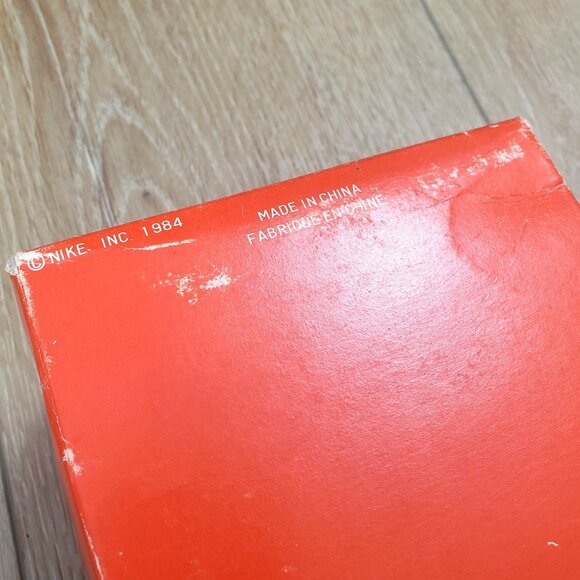 Vintage 1984 Nike Rebound Shoe Box ONLY Orange White Swoosh Retro READ 80s 8406 - Picture 10 of 15